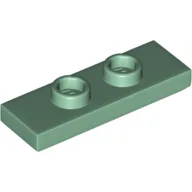 Plate Special 1 x 3 with 2 Studs with Groove and Inside Stud Holder (Jumper) / Sand Green