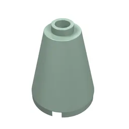 Cone 2 x 2 x 2, Open Stud / Sand Green