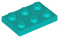 Plate 2 x 3 / Dark Turquoise