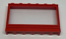 Window 1 x 6 x 3 Panorama (old type) with Solid Studs and Fixed Glass