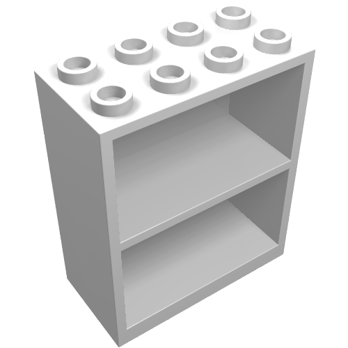 Lego Homemaker Bookcase/Cupboard 2 x 4 x 4 / White