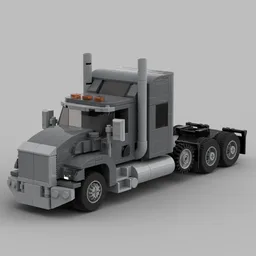 Kenworth T800 Semi truck (Dark-grey)