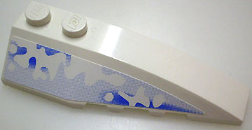 Lego Wedge 6 x 2 Right with Snow and Ice Pattern (Sticker) - Set 3538