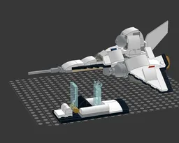 31134 spaceship with stand - Raumschiff mit Ständer