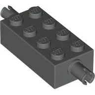 Brick Special 2 x 4 with Pins / Dark Gray