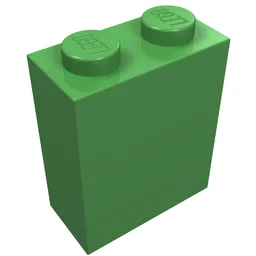 Brick 1 x 2 x 2 with Inside Axle Holder / Bright Green