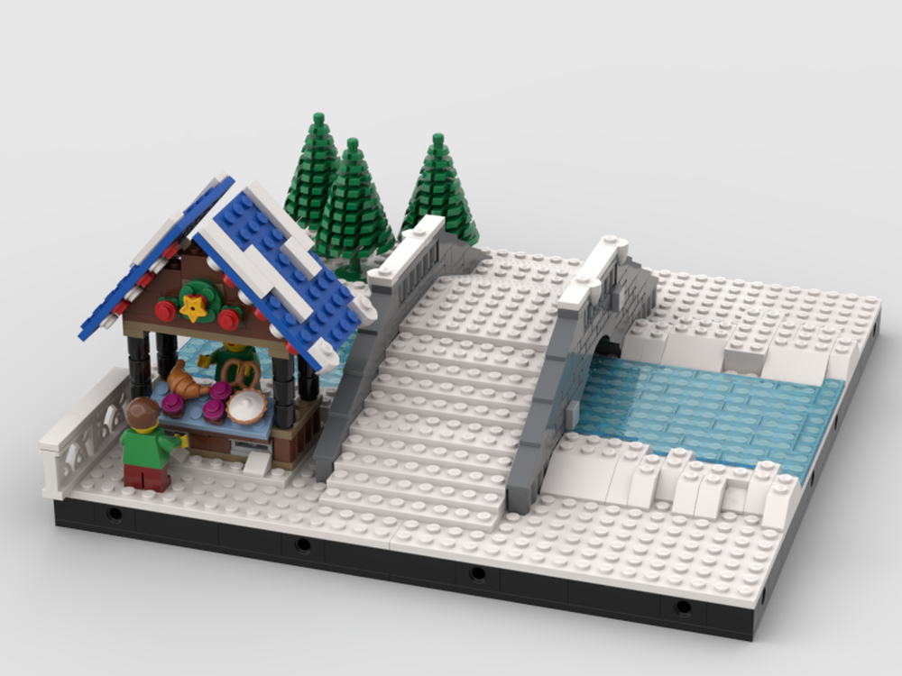 Lego Christmas Scenery - Winter Village Brige