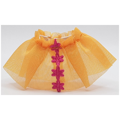Lego Duplo Skirt with Magenta Flowers / Orange