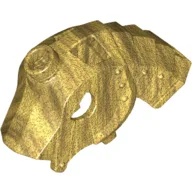 Animal / Creature Accessory, Horse Battle Helmet, Stud on Top Type 2 / Pearl Gold