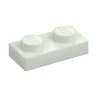 Lego Plate 1 x 2 / Glow in Dark White