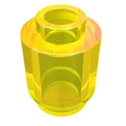 Brick Round 1 x 1 Open Stud / Trans-Yellow