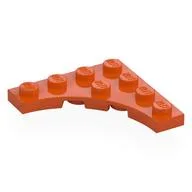 Plate Special 4 x 4 with 3 x 3 Quarter Round Cutout / Reddish Orange