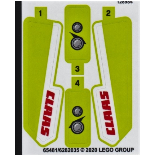 Lego Sticker Sheet for Set 42102-1 / [No Color/Any Color]