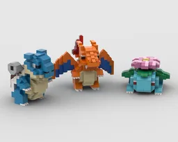 Charizard, Blastoise, Venusaur - Kanto Starter Final Evolutions