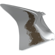 Lego Animal Body Part, Dinosaur, Quetzalcoatlus Wing, Left with Dark Tan Markings print / White
