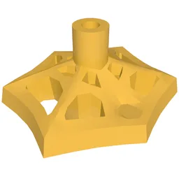 Web Effect Small Short Bar on Front and Back / Pearl Gold