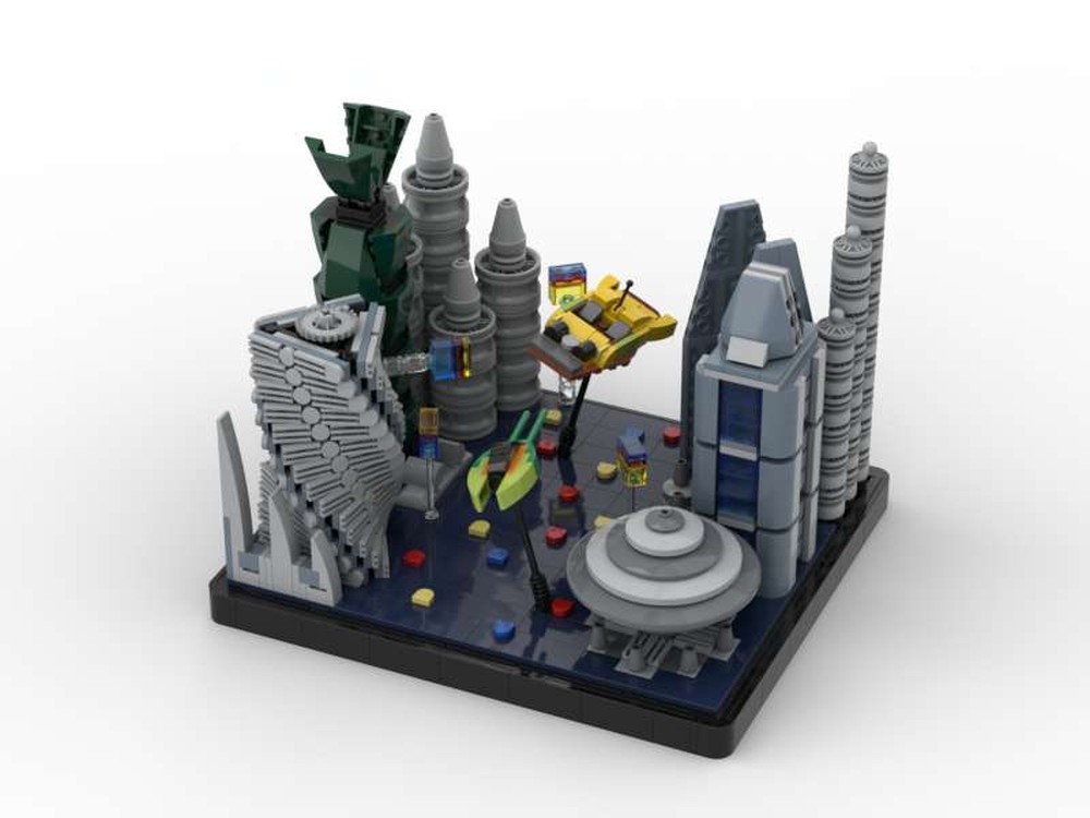 Lego Coruscant Pursuit - Zam Wesell Speeder Chase Micro - Episode II