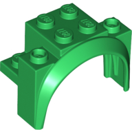Lego Wheel Arch, Mudguard 4 x 2 1/2 x 2 1/3 / Green