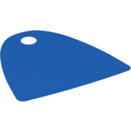 Lego Neckwear Cape, Straight Bottom, One Top Hole [Spongy Stretchable Fabric] / Blue