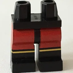 Hips and Black Legs with Red Shorts and Yellow Stripes Print (Plastic Man) / Black