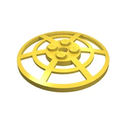 Dish 6 x 6 Inverted, Radar / Webbed [Anti-studs at 90°] / Yellow