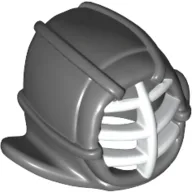 Mask, Kendo, White Grill / Dark Bluish Gray