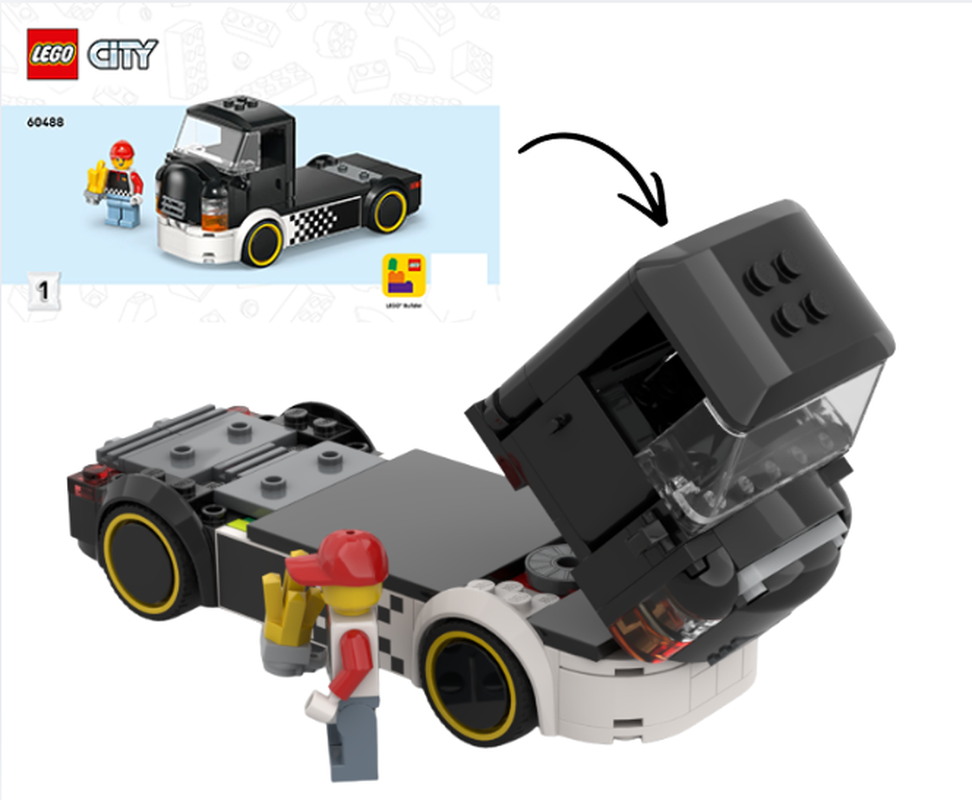 Lego 60488 - Fries Food Truck With Foldable Truck Cab