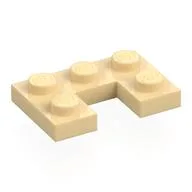 Plate 2 x 3 with 1 x 1 Cutout / Tan