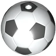 Sports Soccer Ball with Black Pentagons Print