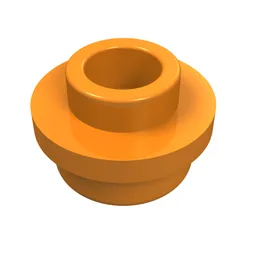 Plate Round 1 x 1 with Open Stud / Orange