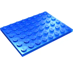 Plate 6 x 8 / Trans-Dark Blue