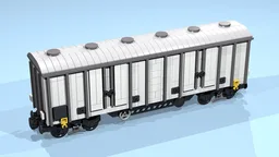 8-Wheel Reefer Wagon (SNOT, white, 9 studs high, 9 studs wide)