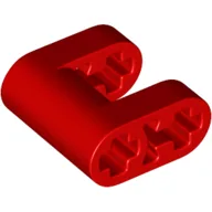 Technic Connector 2 x 2 with 1 x 1 Cut-Out with Axle Holes / Red