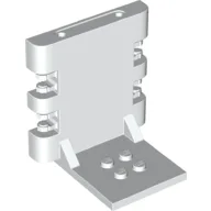 Hinge Bracket 4 x 5 x 5 Locking with 2 Fingers, Two on Each Side, 7 Teeth / White
