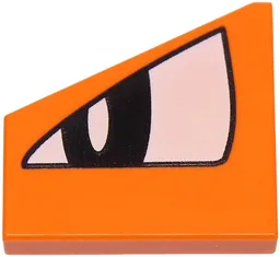 Tile, Modified 2 x 2 Wedge Right with Black and White Eye Pattern (Pokémon Arcanine Eye)