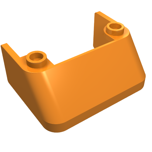 Lego Windscreen 3 x 4 x 1 1/3 with 2 Studs on Top / Orange