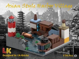 Asian Style Harbor Village Diorama