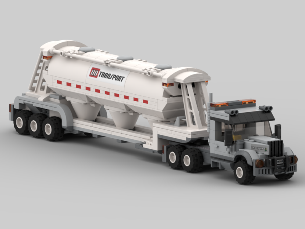 Lego Transport Truck & Dry Bulk Trailer