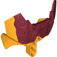 Lego Large Figure Chest Cover, Barraki Carapar Marbled Bright Light Orange Pattern / Dark Red