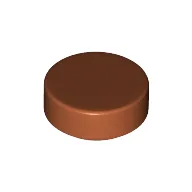 Tile Round 1 x 1 / Dark Orange