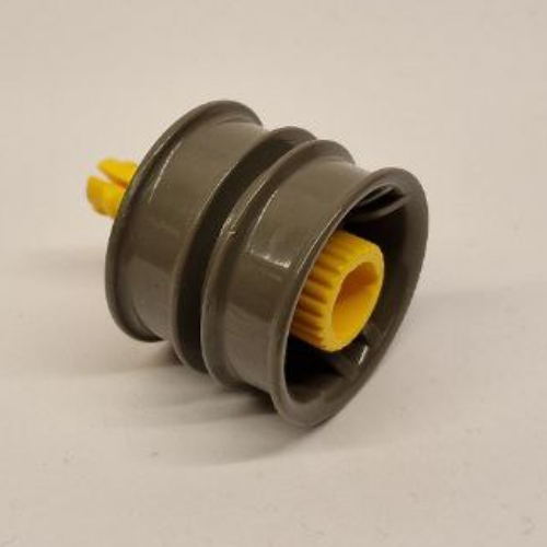 Lego Duplo Toolo Wheel with Action Wheeler Screw / Dark Gray