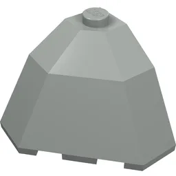 Brick Wedged, Sloped 3 x 3 x 2 Facet Top / Light Gray