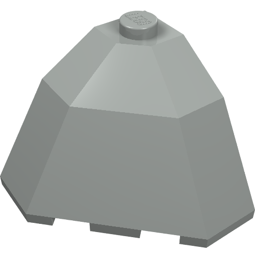 Lego Brick Wedged, Sloped 3 x 3 x 2 Facet Top / Light Gray