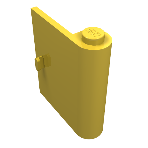 Lego Door 1 x 3 x 3 Right / Yellow