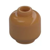 Minifig Head [Plain] [Hollow Stud] / Medium Nougat