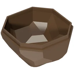 Rock Boulder 4 x 4, Bottom / Brown