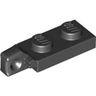 Hinge Plate 1 x 2 Locking with 1 Finger On End, without Groove / Black