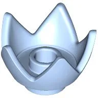 Crown / Flower / Egg Shell Half / Bright Light Blue