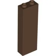 Brick 1 x 2 x 5 with Blocked Open Studs and Bottom Stud Holder with Asymmetric Ridges / Brown