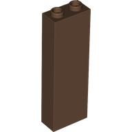 Lego Brick 1 x 2 x 5 with Blocked Open Studs and Bottom Stud Holder with Asymmetric Ridges / Brown